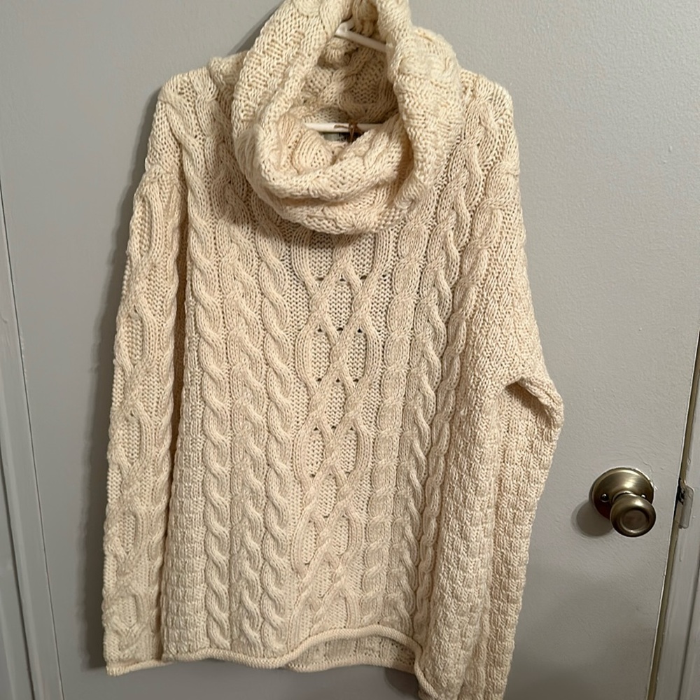 Cowl neck sweater made in Ireland